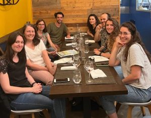 Lab dinner with previous graduate students